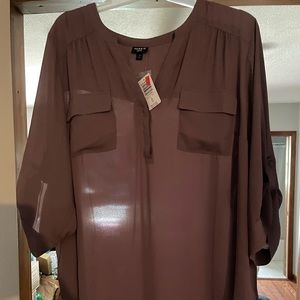 Maude Purple Georgette Pullover Blouse